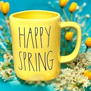 Rae Dunn Yellow Happy Spring Mug Rae Dunn Handmade Style Mug Yellow Spring Mug